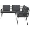 vidaXL Set Divano da Giardino 2 pcs Nero polyrattan
