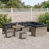 vidaXL Set Divano da Giardino con cuscino 12 pcs Grigio