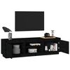 vidaXL Mobile Porta TV Nero 140x35x40 cm in Legno Massello di Pino