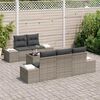 vidaXL Set Divano da Giardino con cuscino 6 pcs Grigio polyrattan
