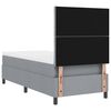 vidaXL Letto a molle con materasso Grigio chiaro 100 x 200 cm Tessuto