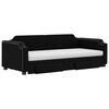 vidaXL Divano Letto Estraibile con Cassetti Nero 100x200 cm in Tessuto
