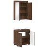 vidaXL Set di mobili per il bagno con lo scaffale TULUM Rovere Marrone