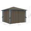 vidaXL Gazebo con Tende e Luci LED 300x300 cm Grigio Talpa Alluminio