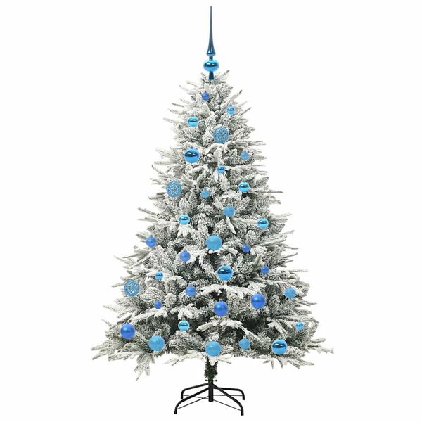 vidaXL Albero di Natale Artificiale Pre-illuminato con Set di Palline