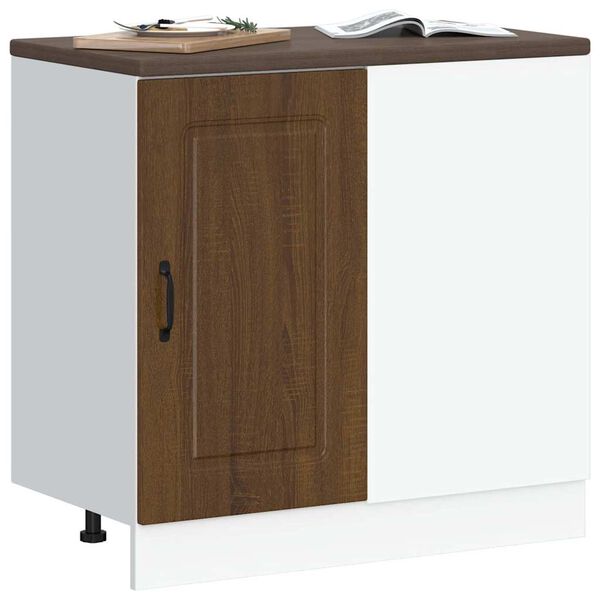 vidaXL Base da Cucina Kalmar Rovere Marrone in Legno Multistrato
