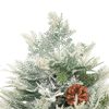 vidaXL Albero di Natale Preilluminato con Pigne Verde 120 cm PVC e PE