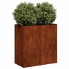 vidaXL Fioriera Arrugginita 80x40x80 cm in Acciaio Corten