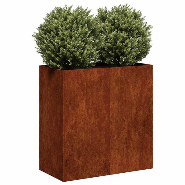 vidaXL Fioriera Arrugginita 80x40x80 cm in Acciaio Corten