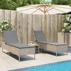 vidaXL Set Lettini Prendisole con Cuscini 3pz Marrone in Polyrattan
