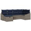 vidaXL Set di divani con cuscino 3 pcs polyrattan