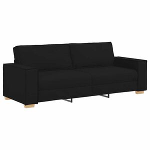 vidaXL Divano a 3 posti Nero 220x78x84 cm Tessuto