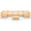 vidaXL Set Salotto da Giardino 8 pz in Legno Massello di Pino