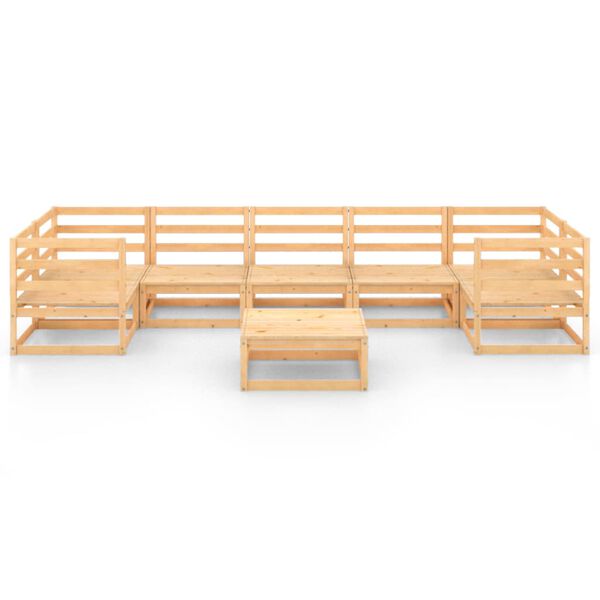 vidaXL Set Salotto da Giardino 8 pz in Legno Massello di Pino