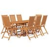 vidaXL Set Mobili da Pranzo per Giardino 9 pz 160-240 cm