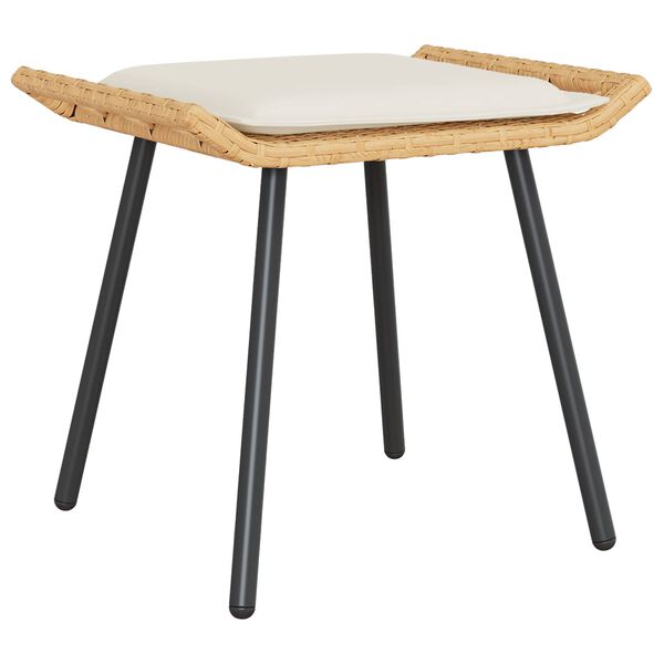 vidaXL Panca da Giardino 2 pcs Marrone 50 x 40 x 45cm Poliestere