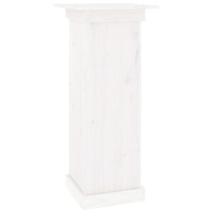 vidaXL Supporto per Fiori Bianco 40x40x90 cm in Legno Massello di Pino