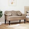 vidaXL Panca Chesterfield con cuscino Cappuccino 120,5 x 65 x 75 cm