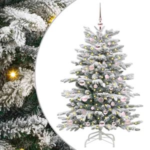 vidaXL Albero di Natale Artificiale con Rami Pieghevoli Bianco 120 cm