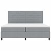 vidaXL Letto a molle con materasso Grigio chiaro 200 x 200 cm Tessuto