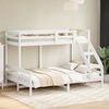 vidaXL Letto a Castello 80x200/140x200cm Bianco Legno Massello di Pino