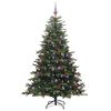vidaXL Albero di Natale artificiale con 300 LED Verde 210 cm