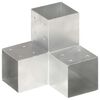 vidaXL Connettore per Pali a Forma di Y in Metallo Zincato 101x101 mm