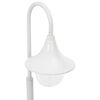 vidaXL Lampione da Giardino E27 120 cm Alluminio Bianco