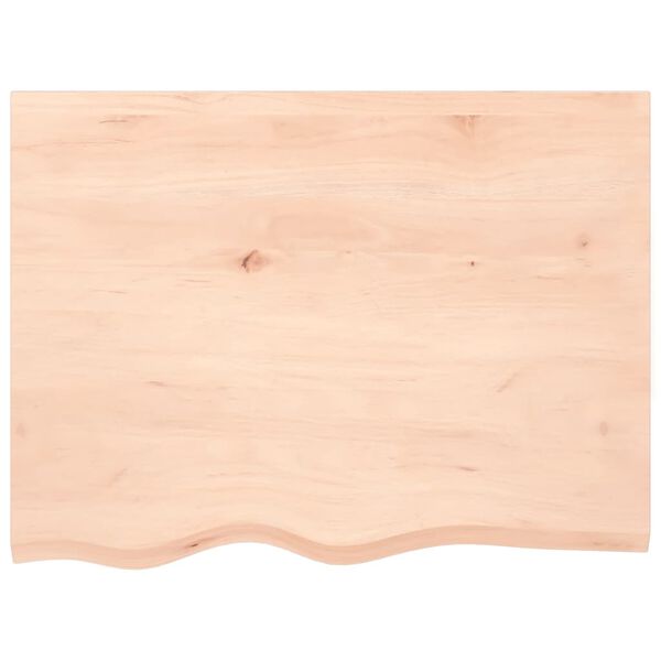 vidaXL Piano Bagno 80x60x(2-6) cm in Legno Massello Non Trattato