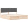 vidaXL Letto con Testiera Rivestita Grigio scuro 180 x 200 cm