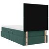 vidaXL Letto con contenitore e LED Verde Scuro 90 x 190 cm Velluto