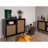 Finori Credenza Vienna 01A Nera con Stampa Rattan