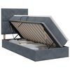 vidaXL Letto con contenitore e materasso Grigio Scuro 90 x 200 cm