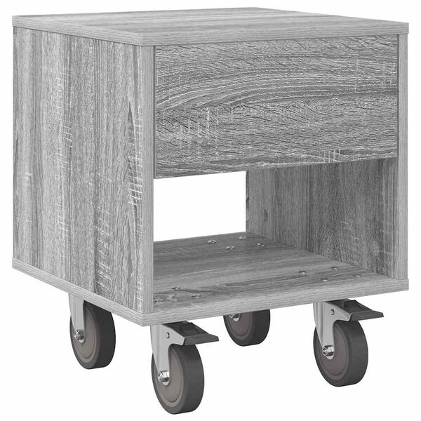 vidaXL Comodino Grigio Sonoma 40,5 x 40 x 48 cm Legno multistrato