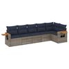 vidaXL Set Divani da Giardino 6 pz con Cuscini Grigio in Polyrattan