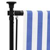 vidaXL Tenda a Rullo Esterno Blu e Bianca 200x270cm Tessuto e Acciaio