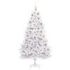 vidaXL Albero di Natale Artificiale con Rami Pieghevoli Bianco 180 cm