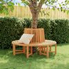 vidaXL Panche per Albero Semi Circolari 2pz &Oslash;160cm Legno Massello Teak
