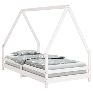 vidaXL Giroletto per Bambini Bianco 90x190cm in Legno Massello di Pino