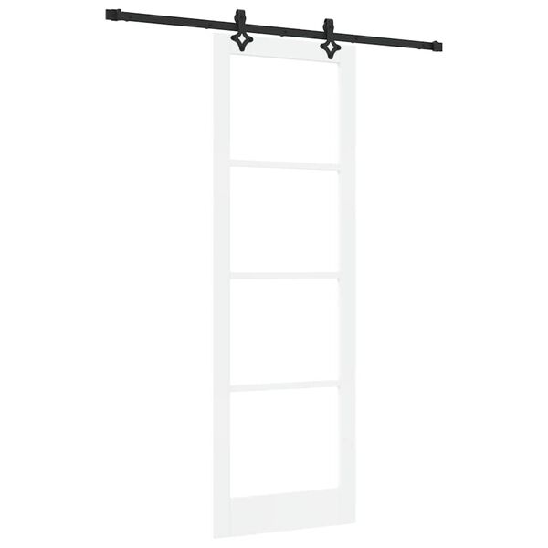 vidaXL Porta scorrevole ORKDAL Bianco e Nero 78 x 232 cm