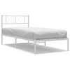 vidaXL Giroletto con Testiera Metallo Bianco 90x190 cm