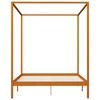 vidaXL Giroletto con Baldacchino 4 Cassetti in Legno di Pino 160x200cm