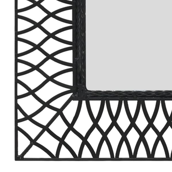 vidaXL Specchio a Parete da Giardino ad Arco 60x110 cm Nero