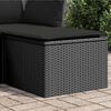 vidaXL Sgabello da giardino con cuscino nero 55x55x37 cm in polyrattan