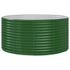 vidaXL Letto Rialzato da Giardino Verde 140x140x68 cm Acciaio Zincato