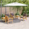vidaXL Set Divano da Giardino 6 pcs Marrone Legno di Acacia Massello