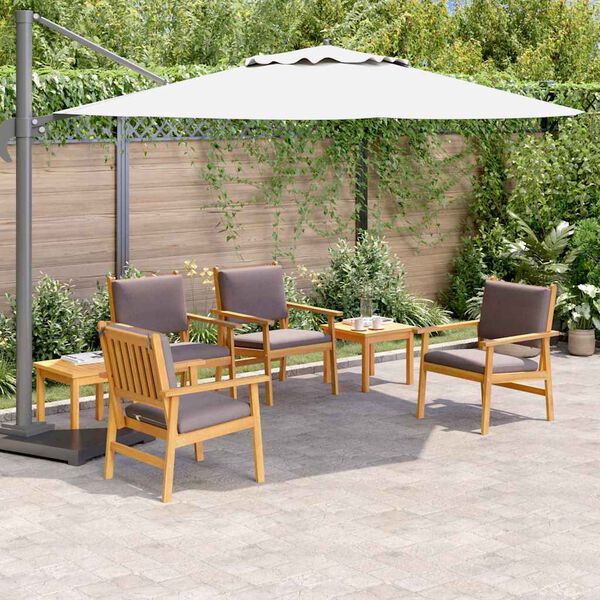 vidaXL Set Divano da Giardino 6 pcs Marrone Legno di Acacia Massello