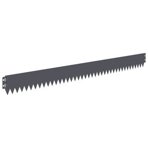 vidaXL Bordura per Prato 20 pcs 103 x 10 cm Acciaio Antracite