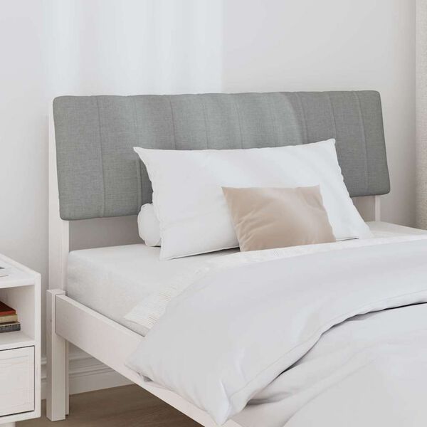 vidaXL Testiera imbottita Grigio chiaro 100 cm Pino massello
