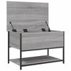 vidaXL Panca Portaoggetti Grigio Sonoma 70x42,5x47cm Legno Multistrato